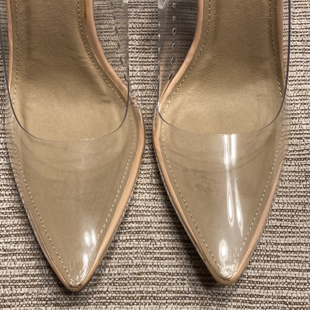 Fashion Nova clear Heels size 6.5 - Picture 10 of 16